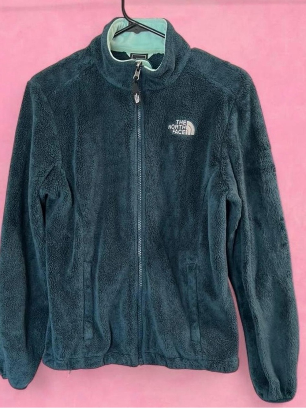 The North Face Sherpa Fleece Jacket in Teal and Mint Trim